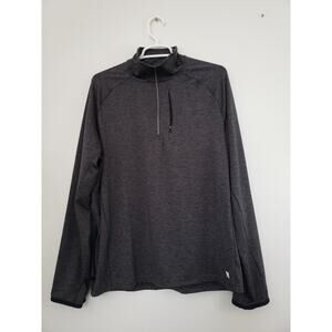 (A5) WA VRST Mens Shirt Athletic Top Size M Heather Gray Long Sleeve Pockets Zip